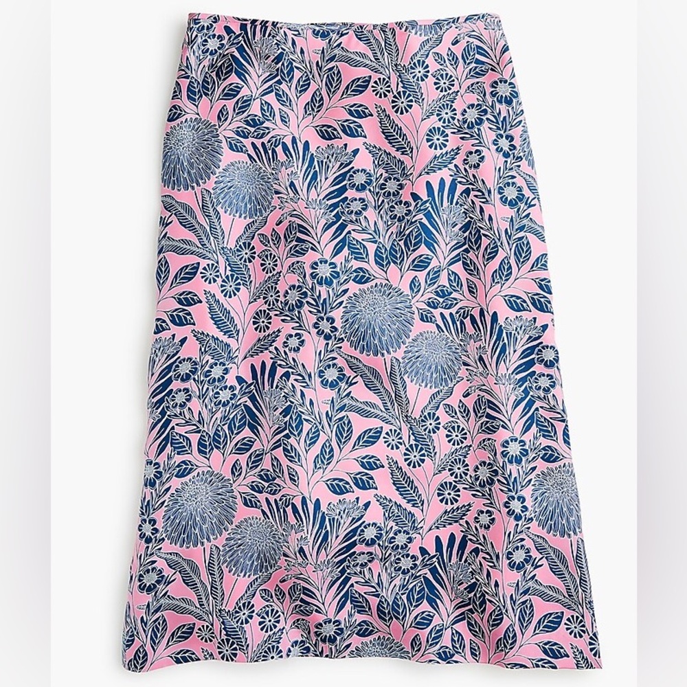 J.Crew X Abigail Borg silk slip skirt